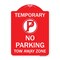 Signmission Designer Series Sign No Parking Tow Away Zone, Red & White Aluminum Sign, 18" x 24", RW-1824-22891 A-DES-RW-1824-22891 - alternate 1